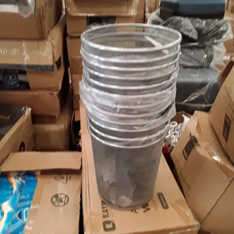 BOX TO CONTAIN 12 METAL SILVER BINS 