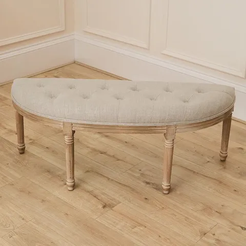 BOXED ANNETTE BENCH/FOOTSTOOL - NATURAL (1 BOX)