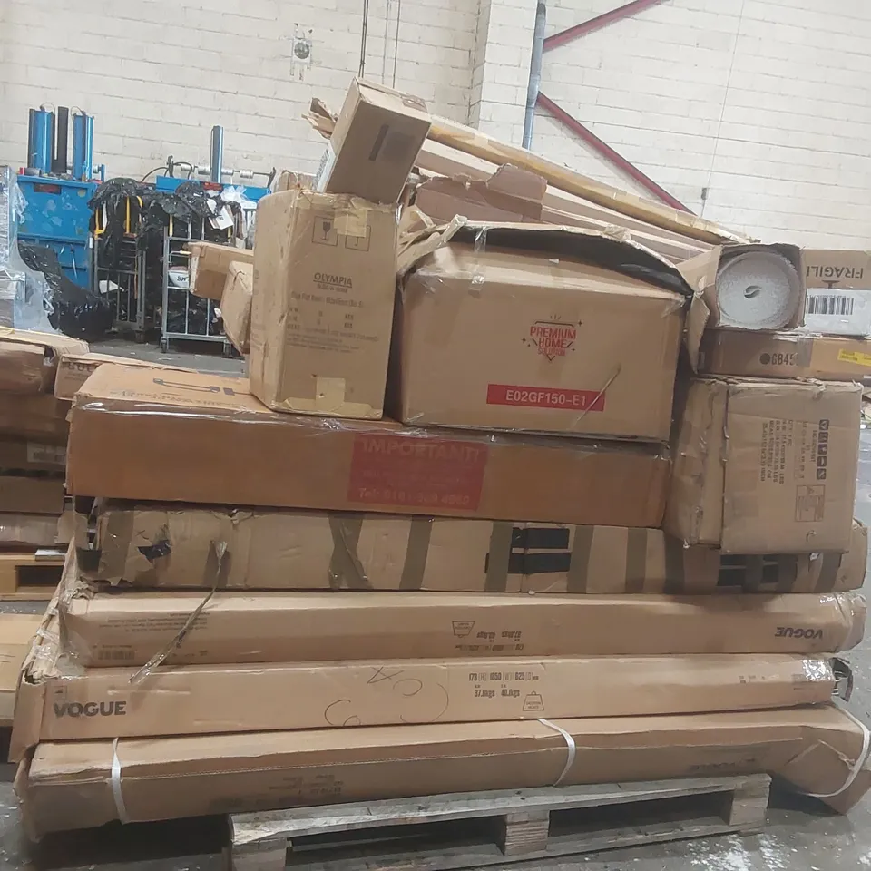 PALLET CONTAINING A LARGE QUANTITY OF ASSORTED FURNITURE PARTS ECT