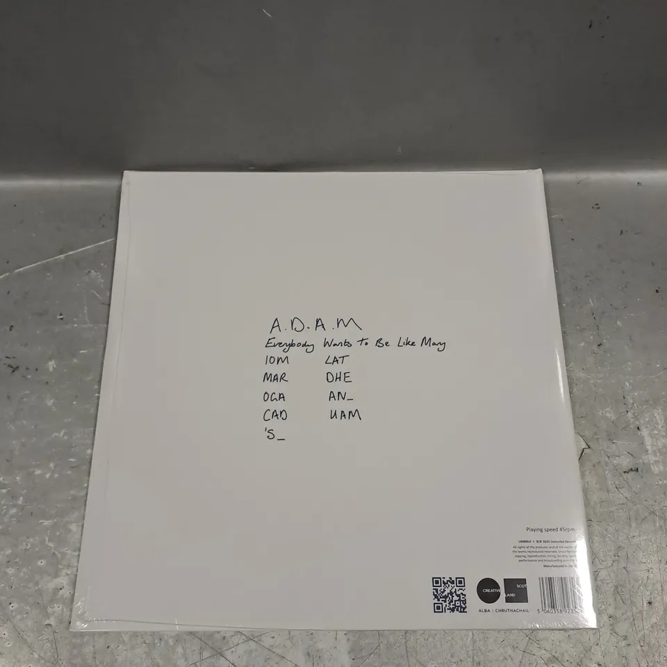 SEALED ADAM EVERYONE WANTS TO BE LIKE MARY VINYL 