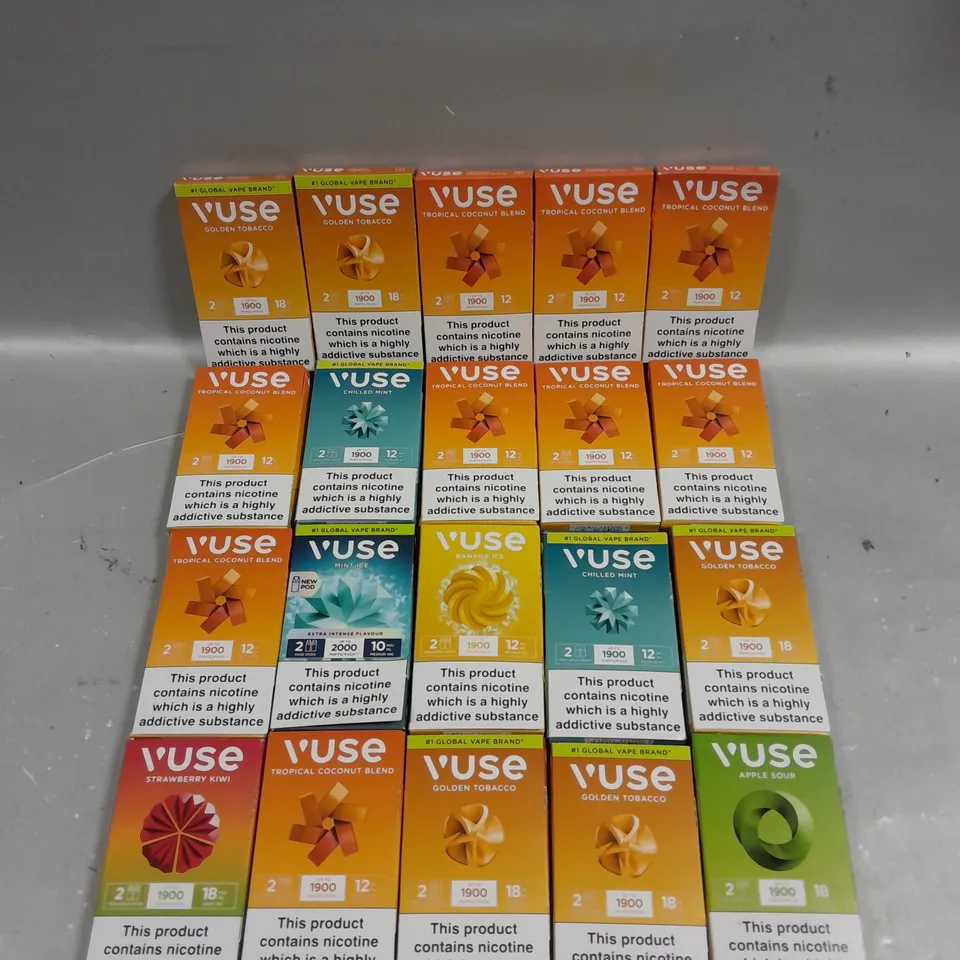 20 X BOXED VUSE E-CIGARETTE REPLACEMENT POD CARTRIDGES IN VARIOUS FLAVOURS 