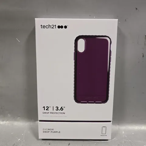 BOX OF APPROXIMATELY 100 TECH21 EVO ROX DEEP PURPLE IPHONE XR