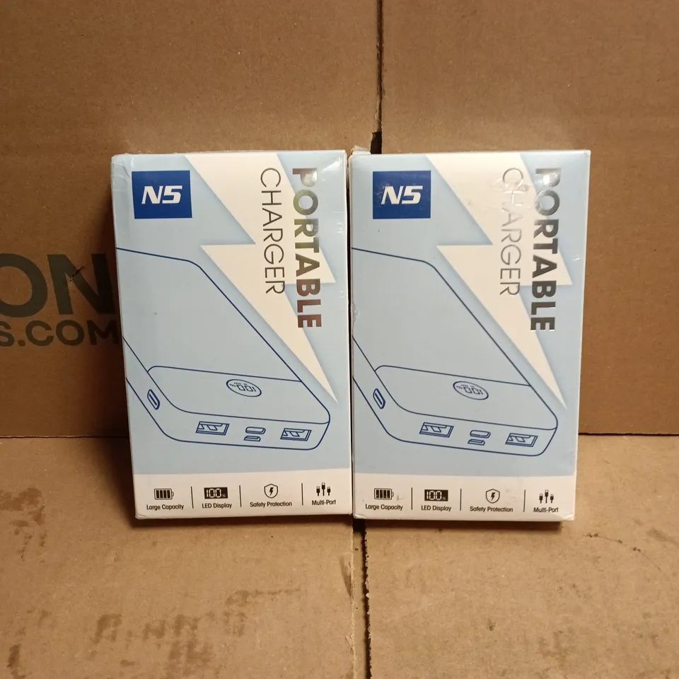 2 X N5 PORTABLE CHARGER 26800MAH SEALED