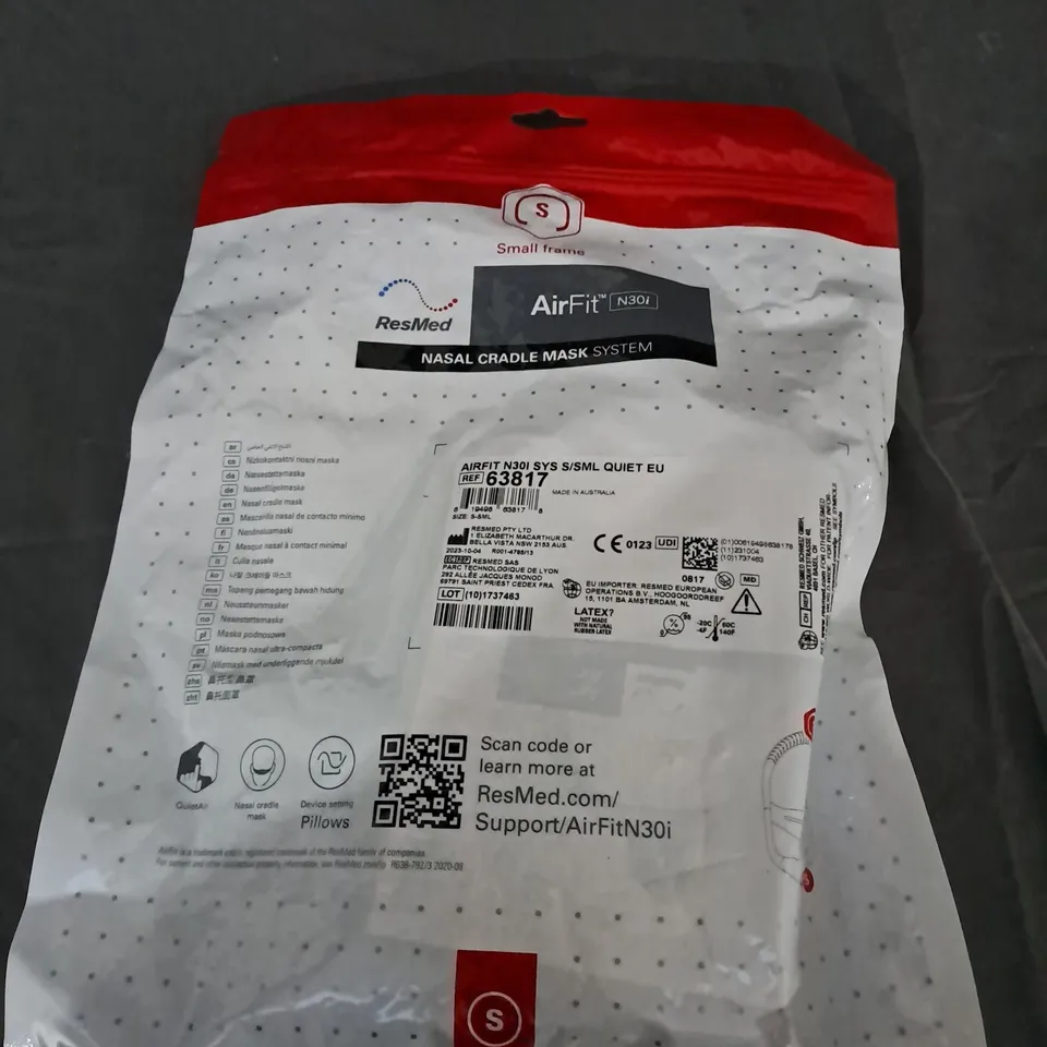 SEALED RESMED AIRFIT N30I- SMALL FRAME