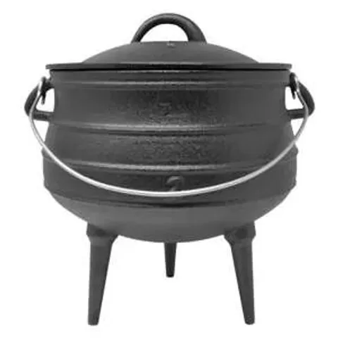 KLARSTEIN BEEFALO, CAST IRON POT, POTJIE, LEGS, SIZE M, CAST IRON, ROUND, LID, 6 L