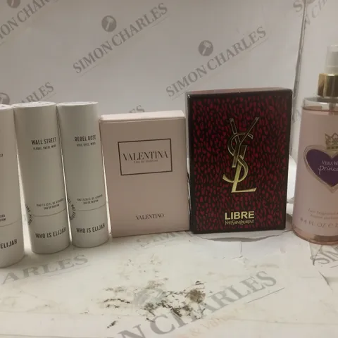 LOT OF PERFUMES TO INCLUDE VALENTINA VALENTINO, LIBRE YVES SAINT LAURENT, ETC