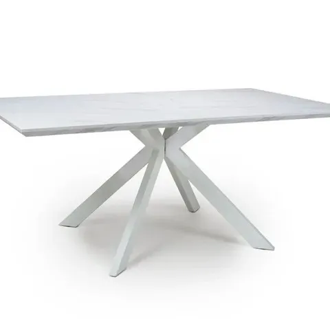 BOXED DUBAJ TABLE BIANCO MARBLE EFFECT WHITE GLOSS (2 BOXES)