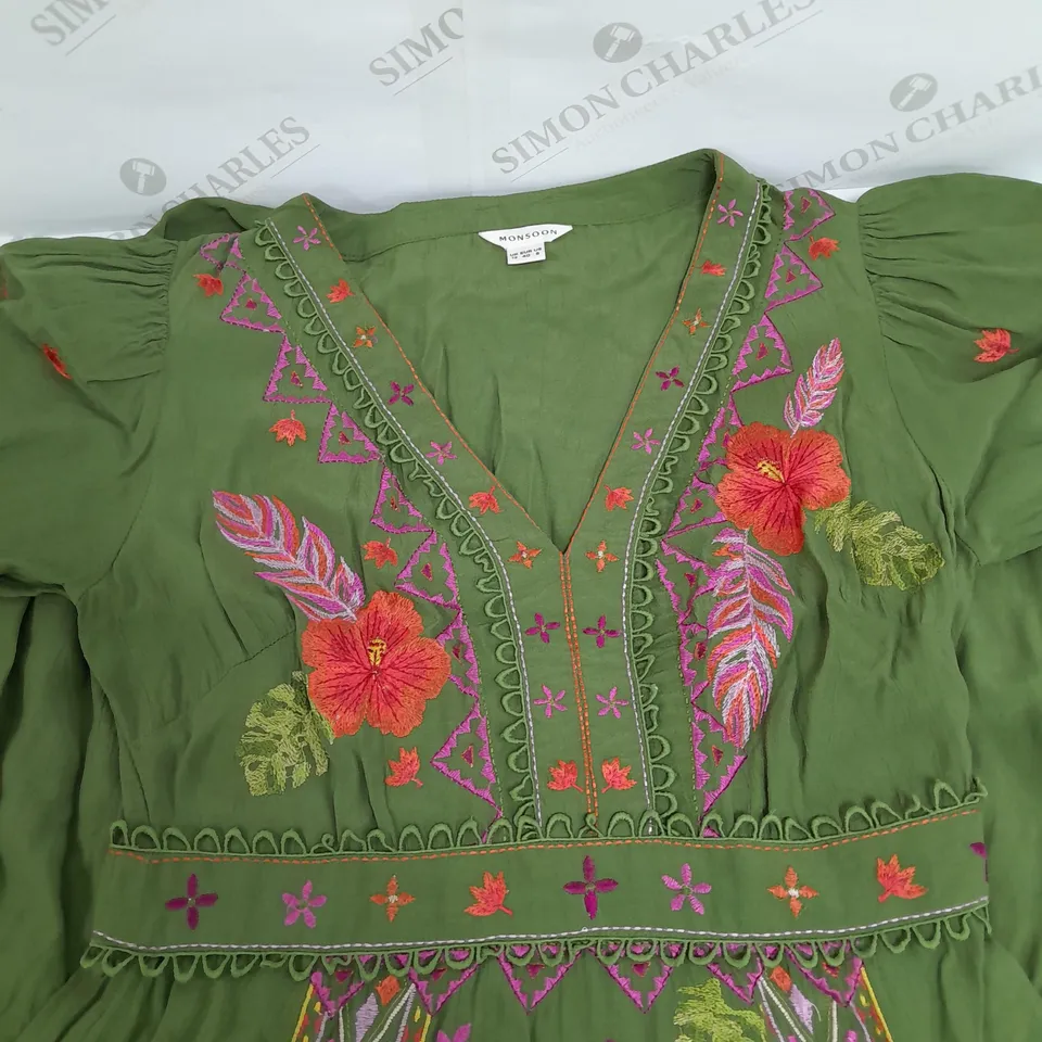 MONSOON GREEN FLOWER PRINT SIZE 12