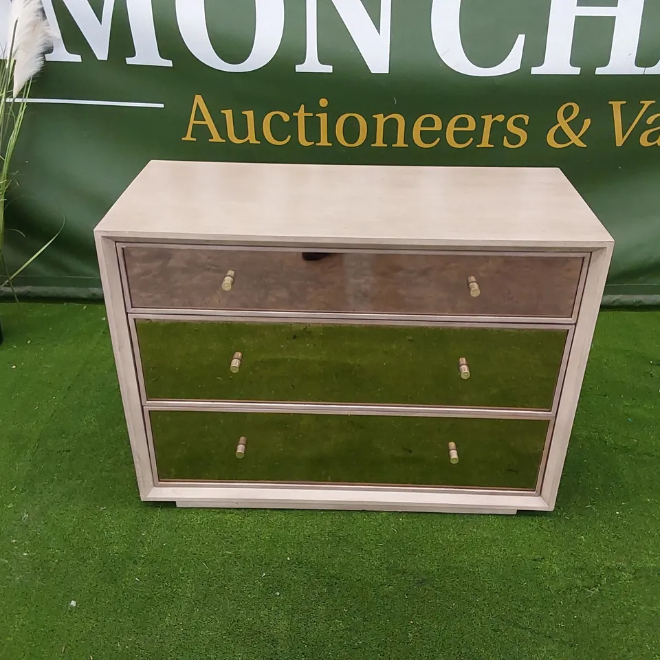 DESIGNER 3-DRAWER CHEST OF DRAWERS 