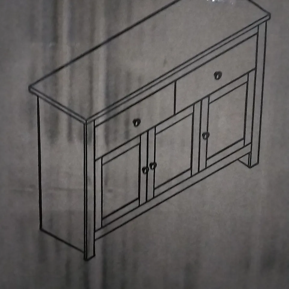 VIDA DESIGNS ARLINGTON 2 DRAWER 3 DOOR SIDEBOARD COLOUR: GREY & OAK