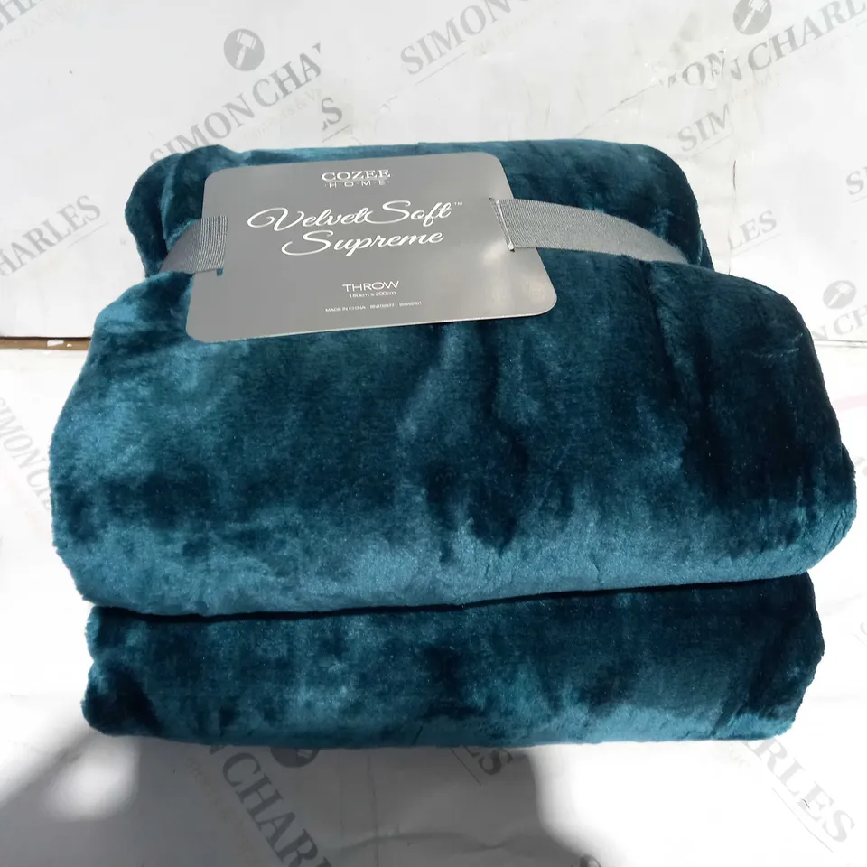 COZEE HOME VELVETSOFT SUPREME THROW JUNIPER