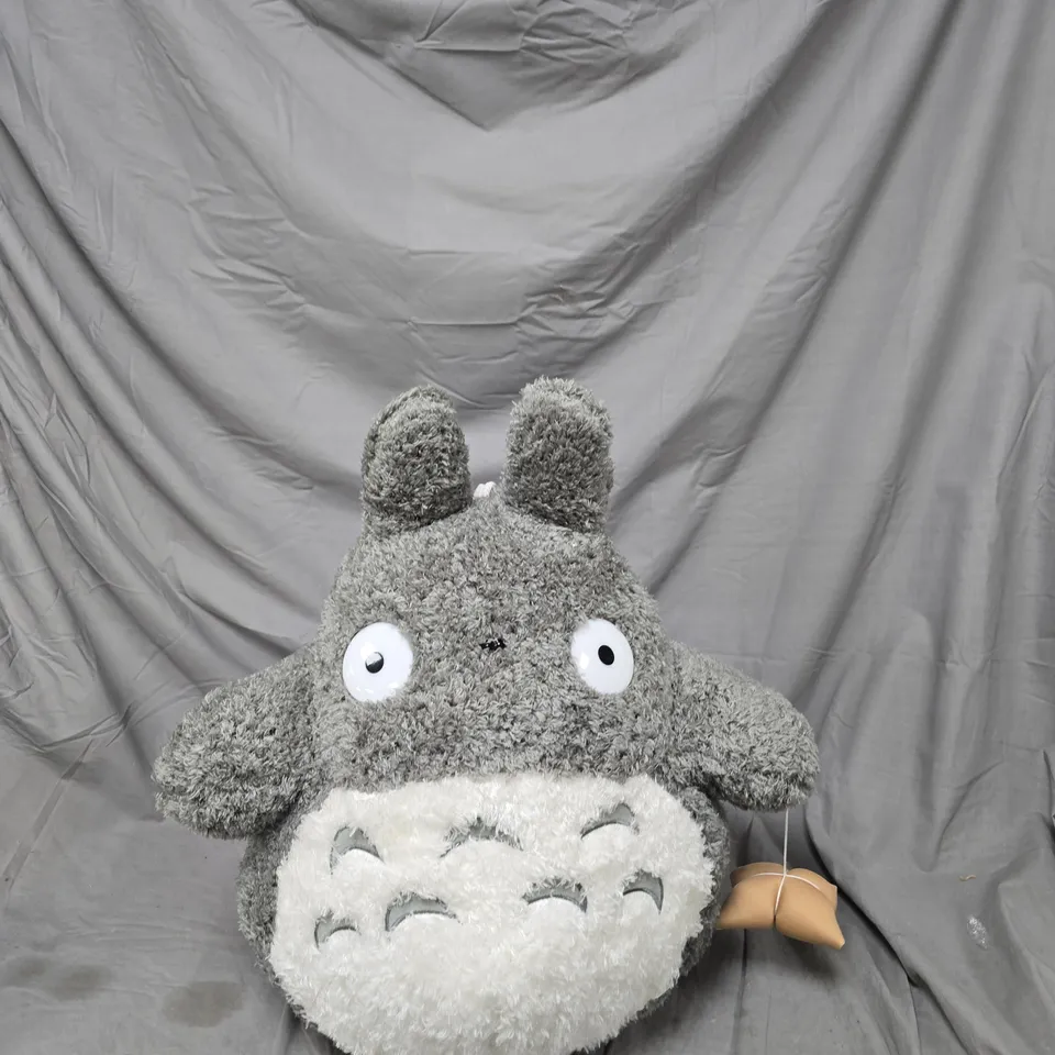 TOTORO-INSPIRED GREY PLUSH STUFFED TOY, LARGE