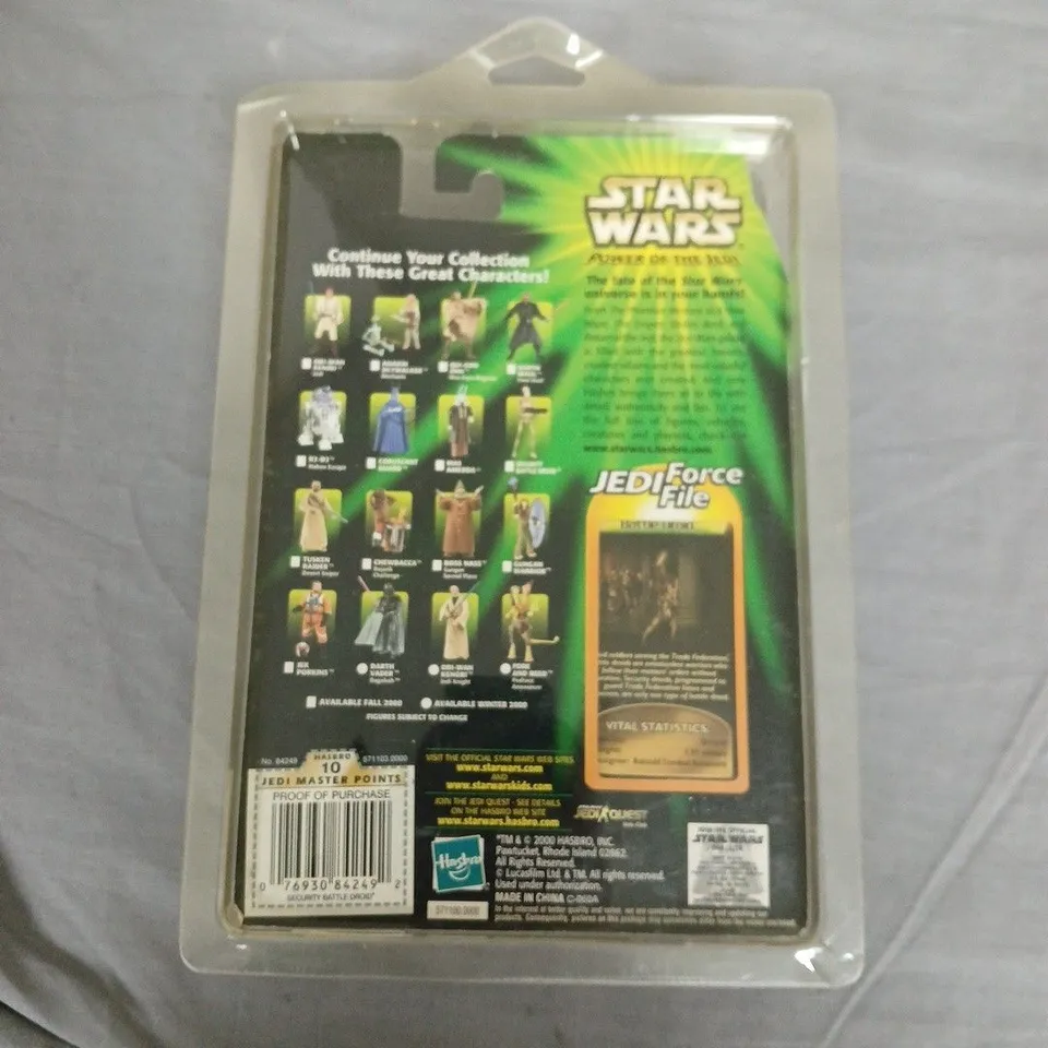 STAR WARS BATTLE DROID ACTION FIGURE IN POWER OF THE JEDI BLISTER CARD