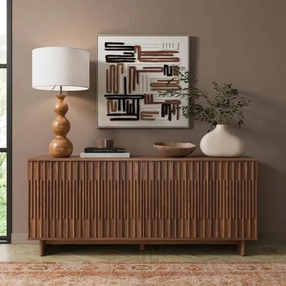 BOXED TAHLIA WIDE SIDEBOARD, WALNUT EFFECT (1 BOX)