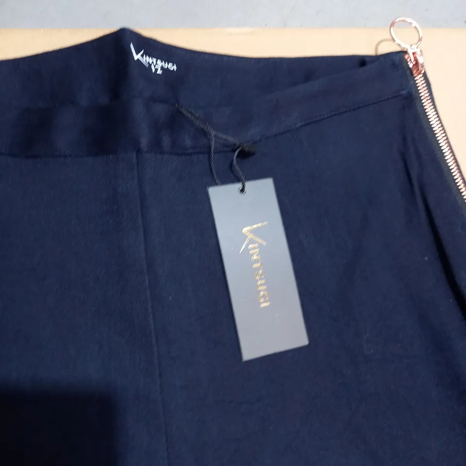 9 x NAVY BLUE KINTSUGI LONG LEG PANTS WITH ZIP SIDES