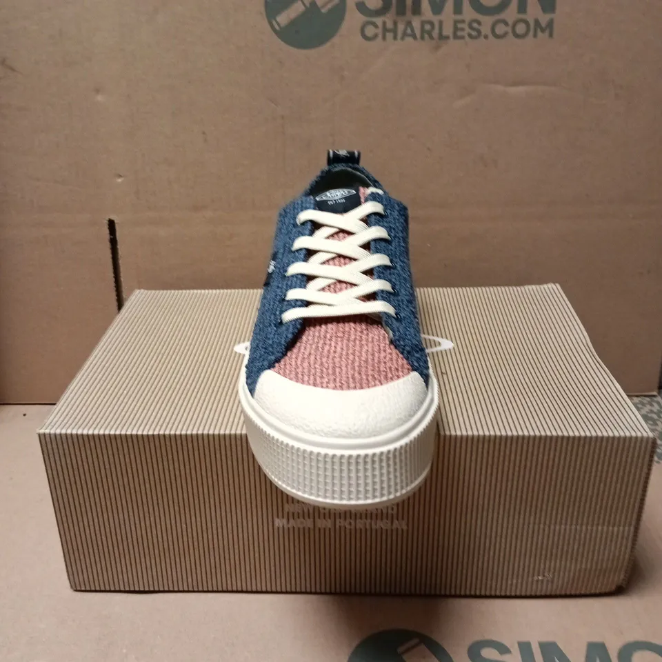 SANJO TWEED TRAINERS BLUE MULTI SIZE EU 44