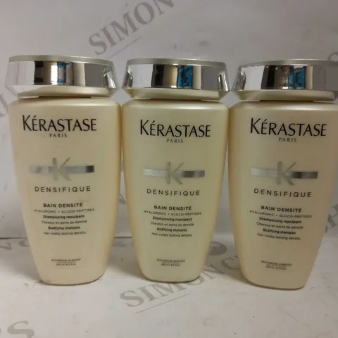 LOT OF 3 KERASTASE DENSIFIQUE BODIFYING SHAMPOO (3 X 250ML)