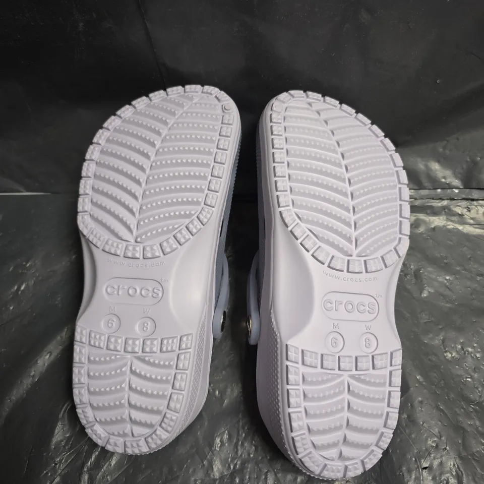 CROCS CLASSIC FROSTED BACKSTRAP CLOG – LILAC, UK MEN 5 / UK WOMEN 6