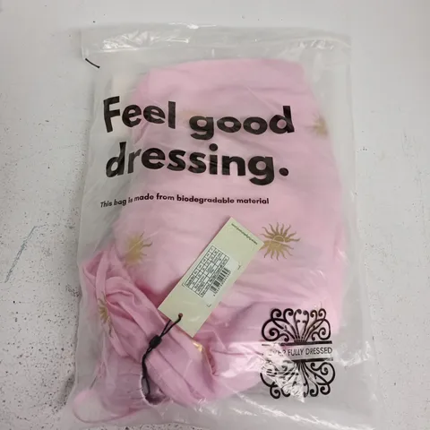 BAGGED NEVERFULLDRESSED PINK ELISSA TROUSERS WITH SUN FOIL IN PINK - UK 24