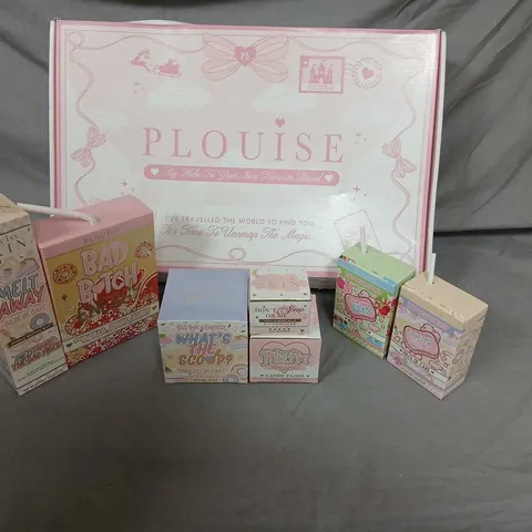 BOXED PLOUISE GIFT SET TO INCLUDE; MELT AWAY, VANILLA BERRY DONUT, WHAT'S THE SCOOP, PLUMP ME PRETTY, DON'T SLEEP ON ME AND YOUR ONLY SOAP