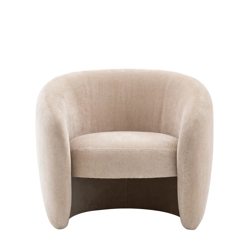 BOXED CURVOLO ARMCHAIR CREAM