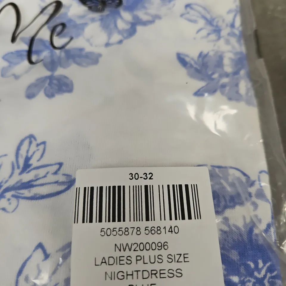  SUZY & ME LADIES NIGHTDRESS – BLUE, PLUS SIZE- SIZE 30-32