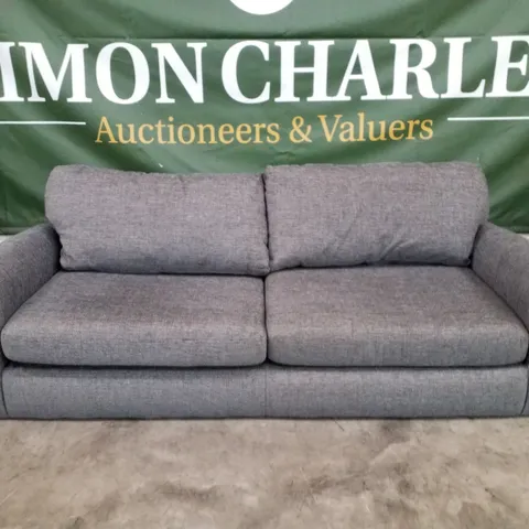 QUALITY DESIGNER BAILEY 3 SEATER SOFA - CHARCOAL FABRIC
