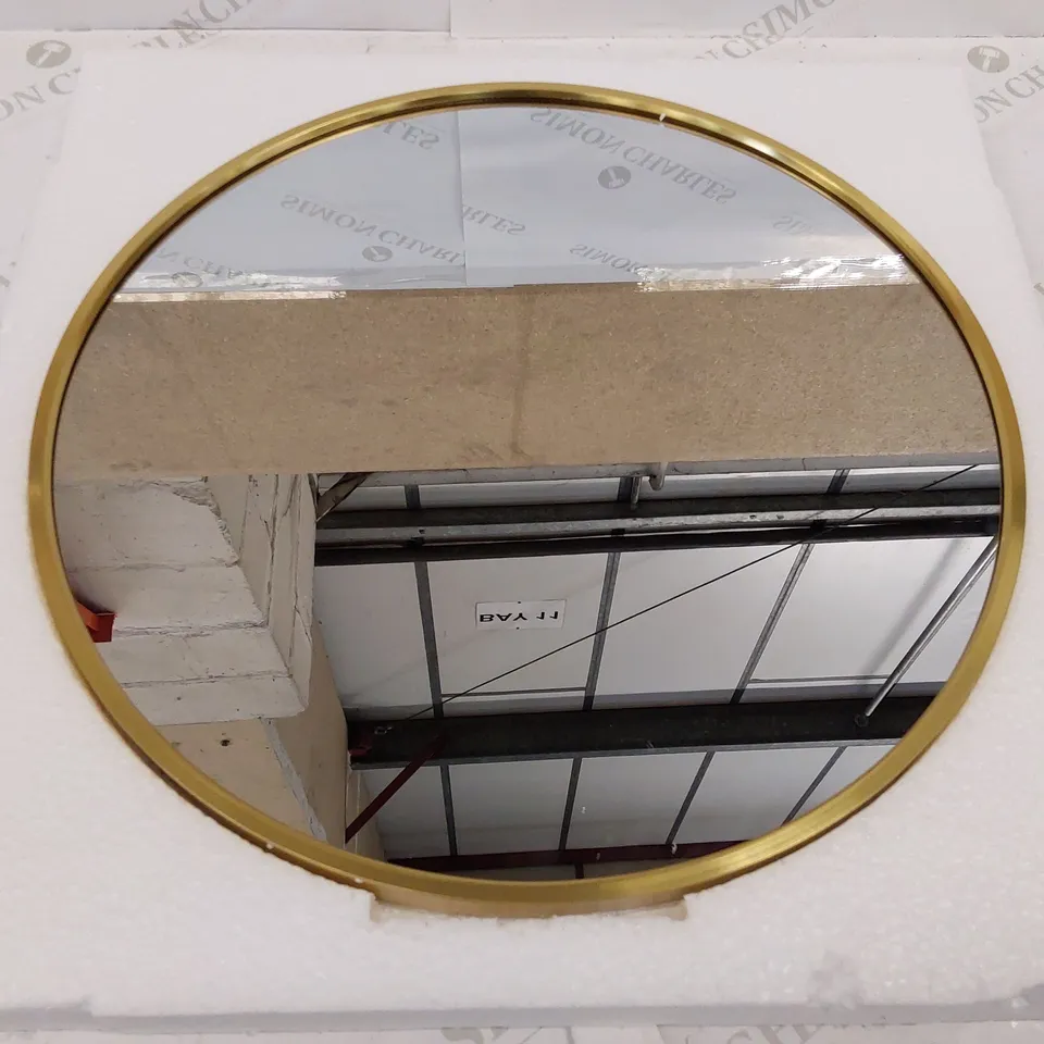 BOXED BAUM METAL ROUND WALL MIRROR (1 BOX)