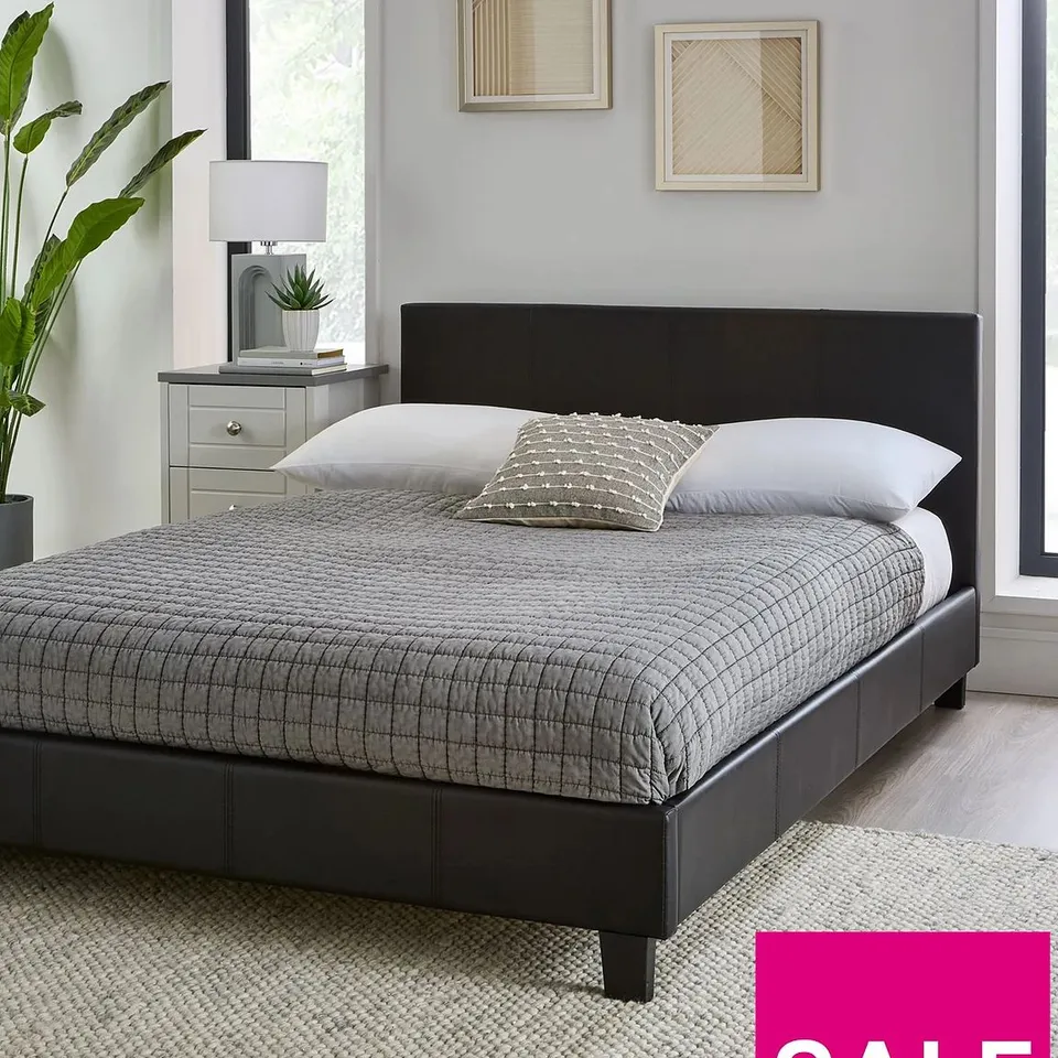 MARSTON FAUX LEATHER BED FRAME
