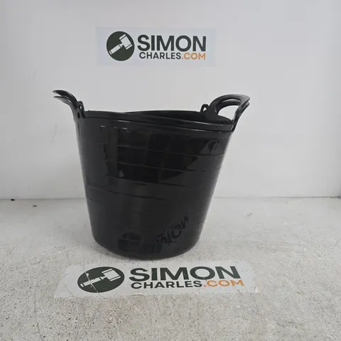 SET OF 2 BLACK 26L MEDIUM FLEXI TUBS