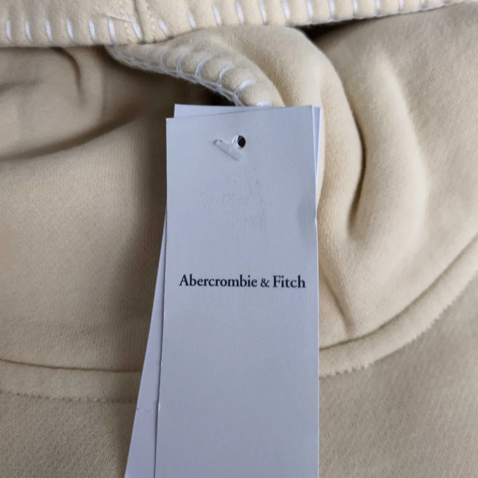 ABERCROMBIE & FITCH BEIGE HOODIE, MEDIUM, WITH TAGS 