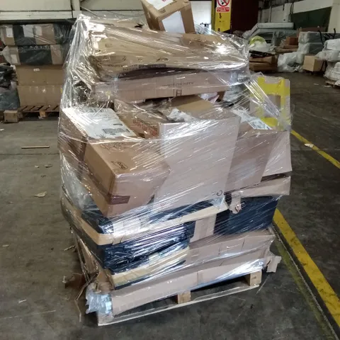 PALLET OF ASSORTED HOUSEHOLD GOODS AND PRODUCTS TO INCLUDE; CHRISTMAS DECORATIONS, SACK TRUCK, AIRER ETC