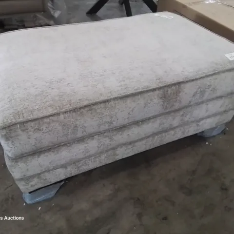 DESIGNER LARGE STORAGE FOOTSTOOL GREY FABRIC 