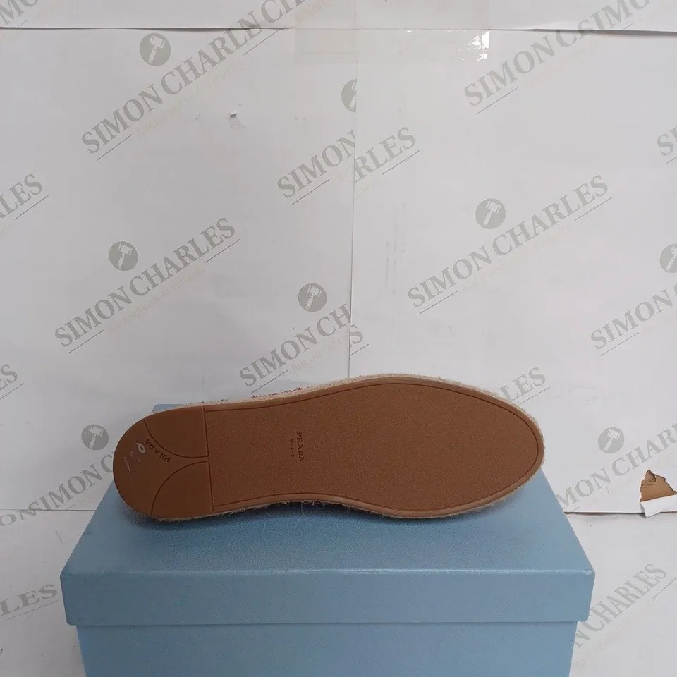 PRADA MILANO SLIDE ON RED SANDLES - UK 6