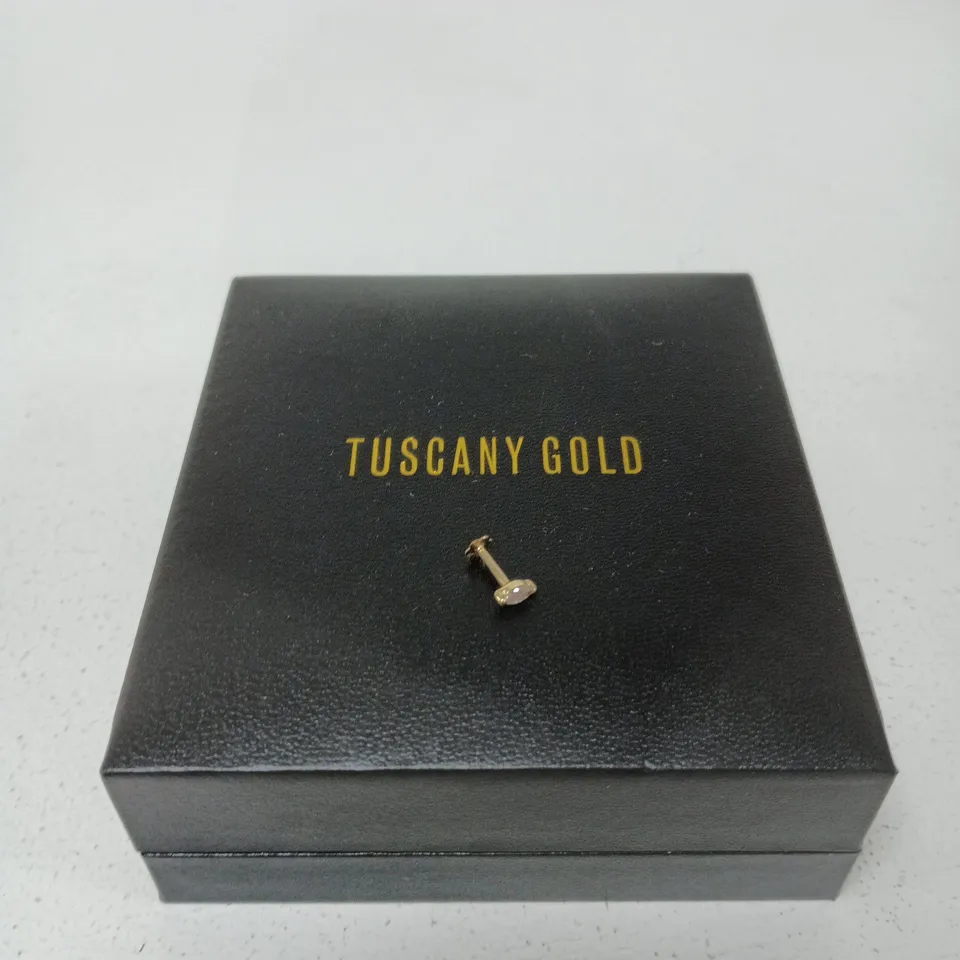 TUSCANY GOLD GEM STUD EARRING – BOXED