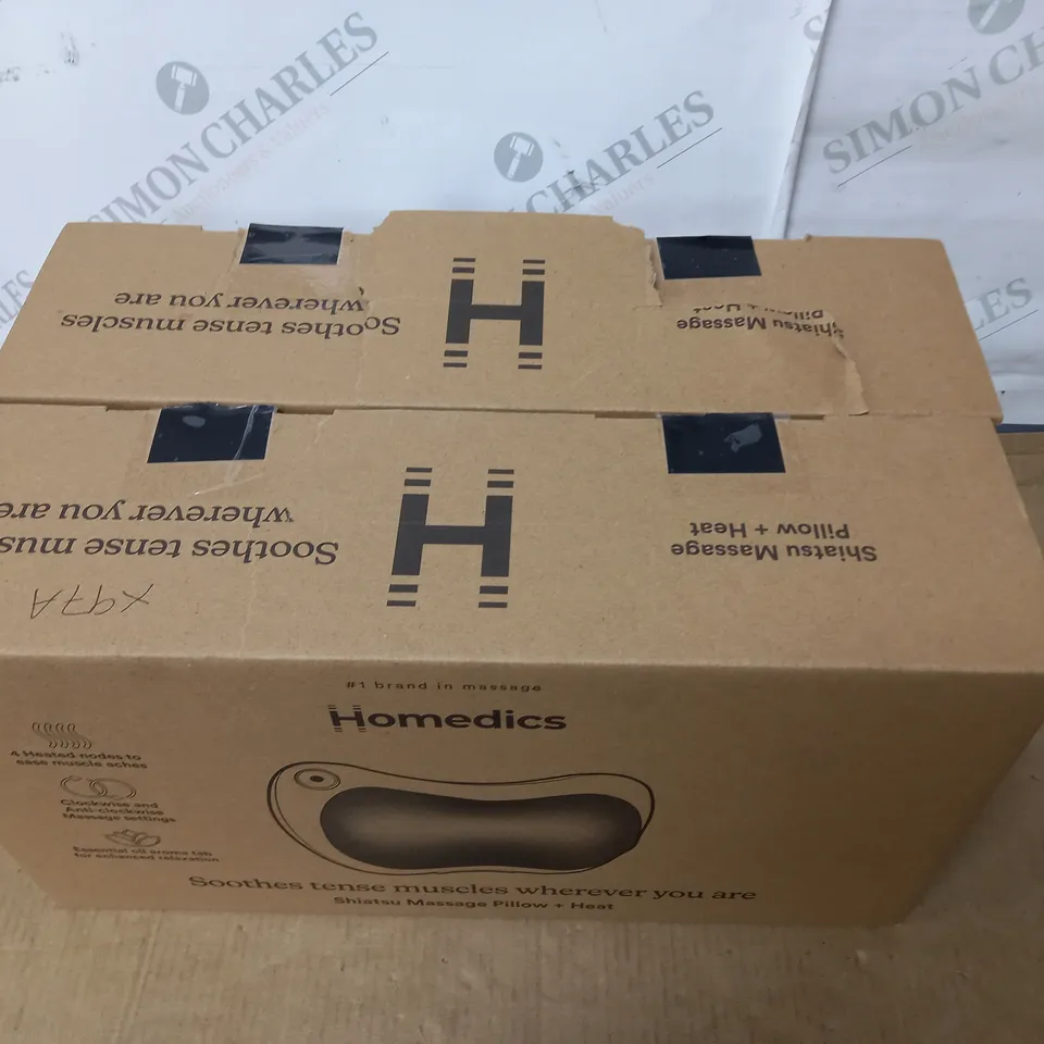 LOT OF 2 BOXED HOMEDICS SHIATSU MASSAGE PILLOWS WITH HEAT