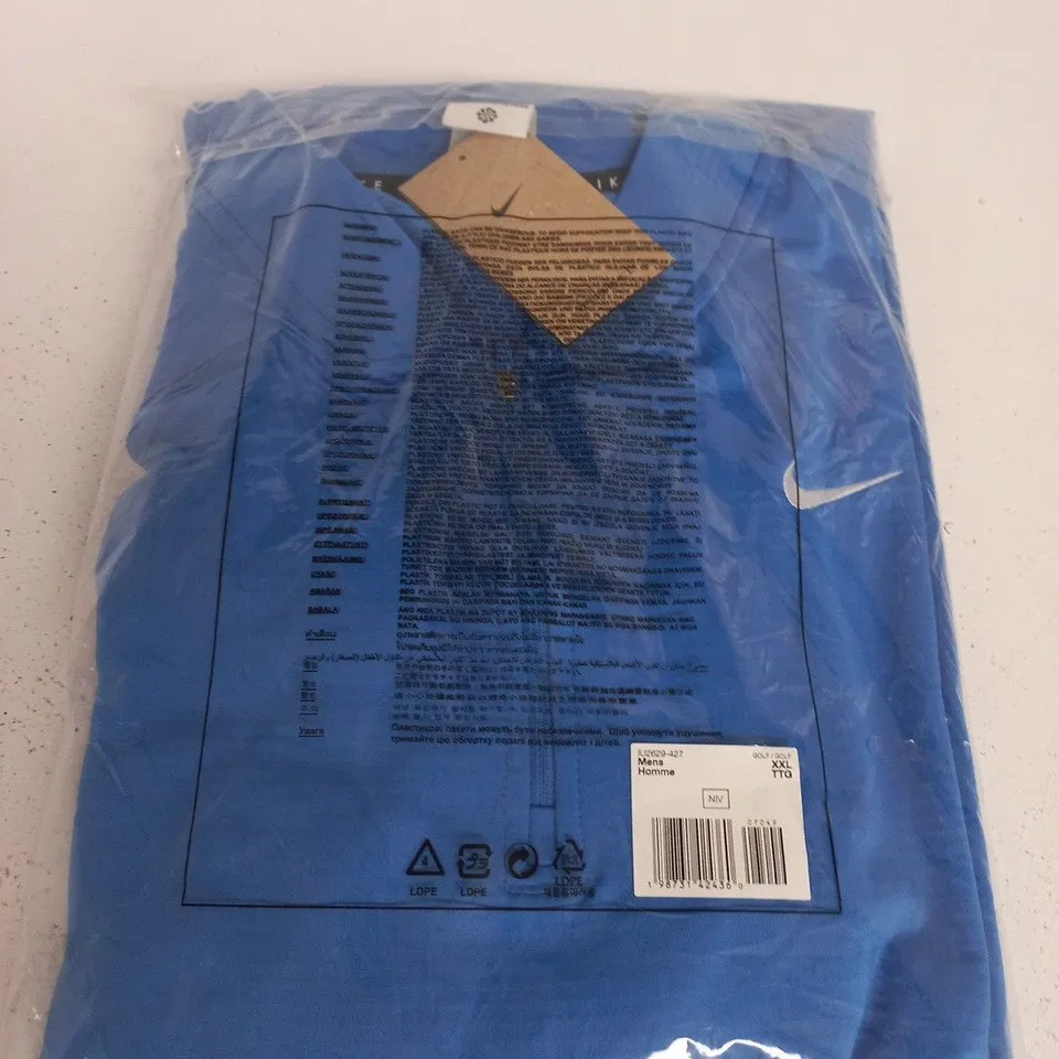 NIKE GOLF MENS ZIP FLEECE – BLUE, XXL