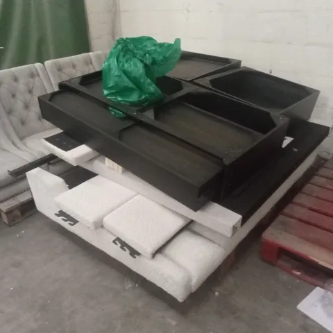 DESIGNER BOUCLE FABRIC BED FRAME