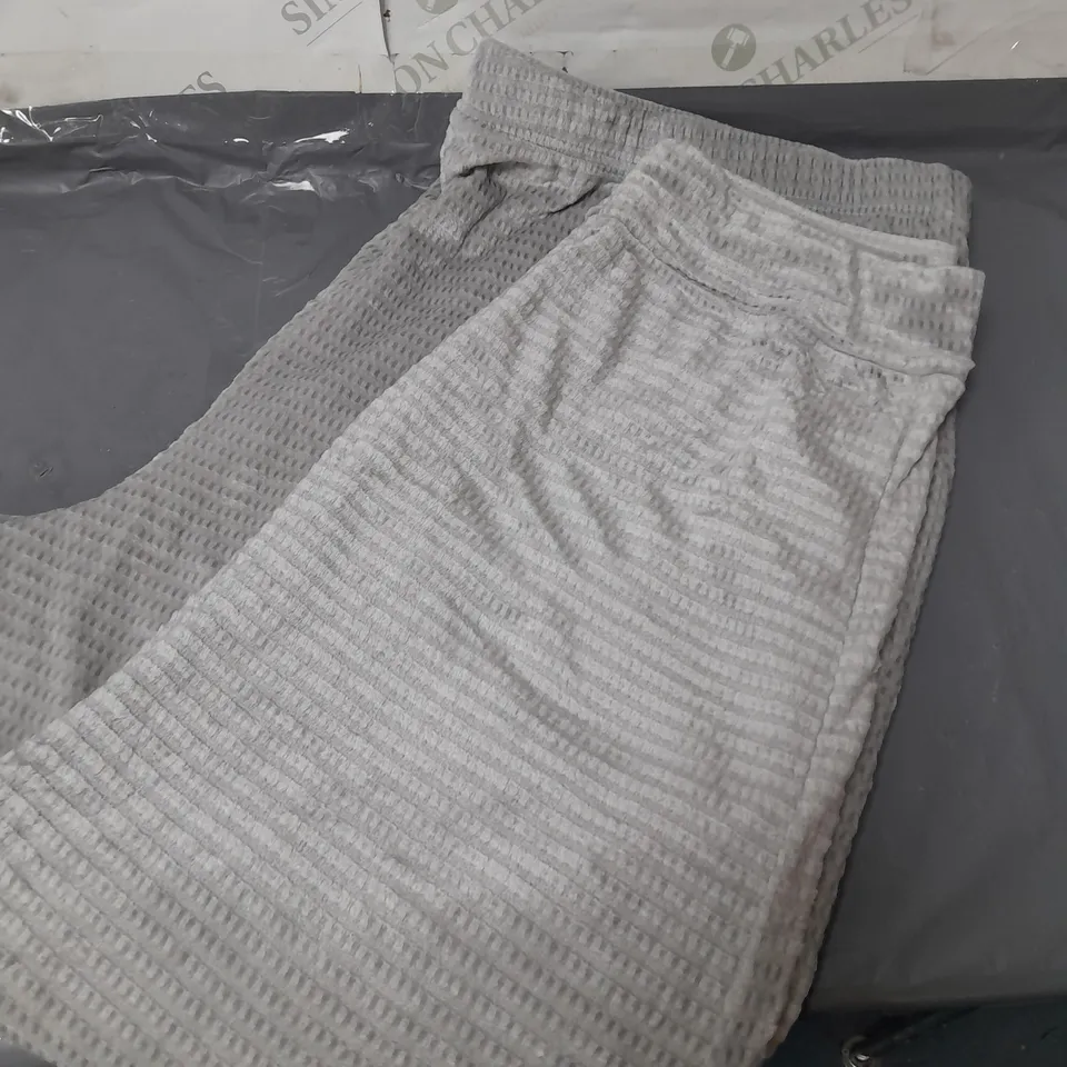 COZEE HOME LADIES FLEECE WAFFLE PYJAMAS GREY SIZE XXXL