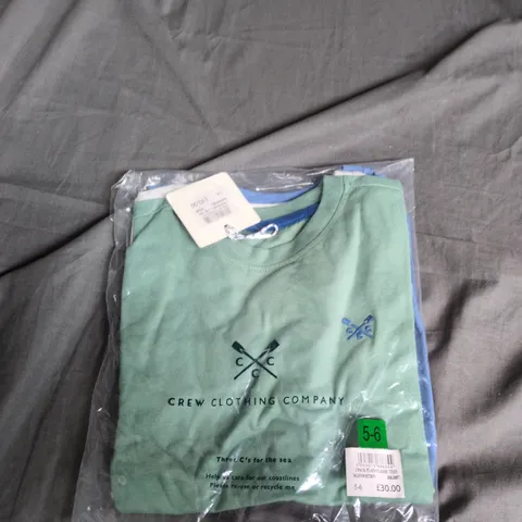 CREW CLOTHING COMPANY 3 PACK PLAIN CLASSIC TEES – KID'S, UK SIZE 5-6, 