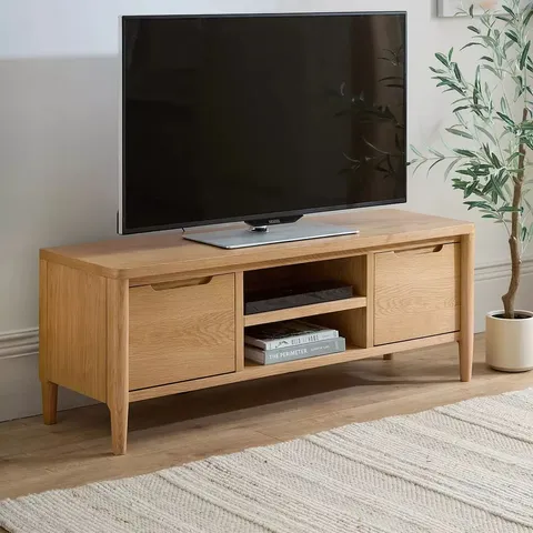 BOXED AUBREY TV STAND - FITS UP TO 50 INCH TV - OAK