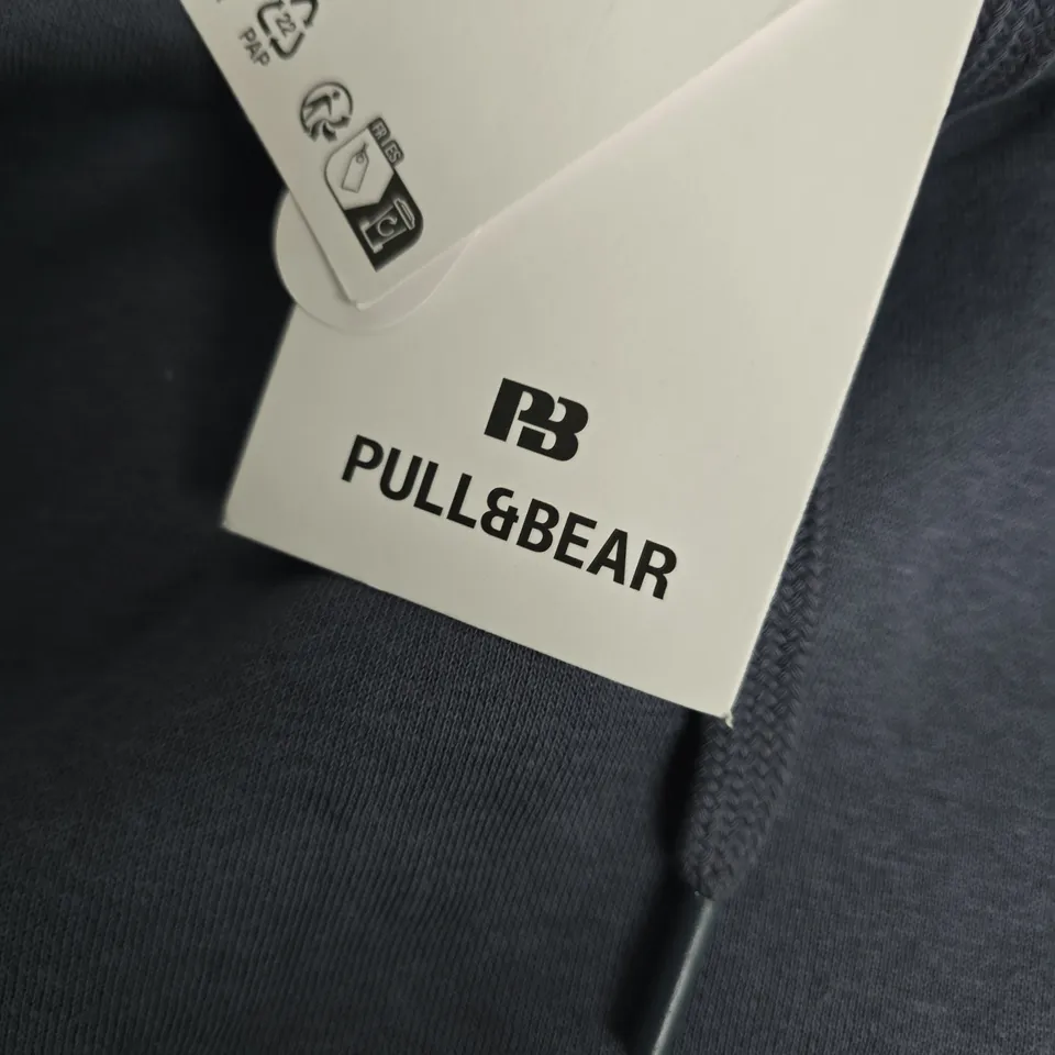PULL&BEAR HOODIE – NAVY/BLUE, MEIDUM