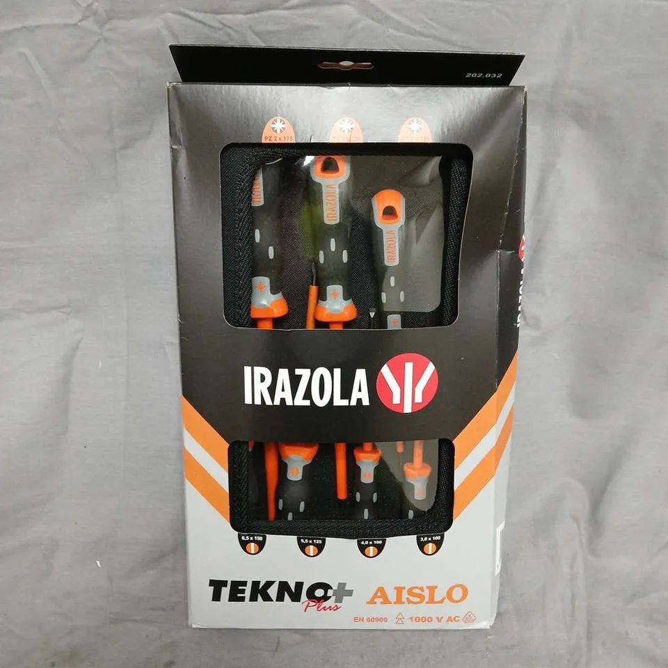 BOXED IRAZOLA TEKNO+ AISLO SCREWDRIVER SET (4 PIECES)