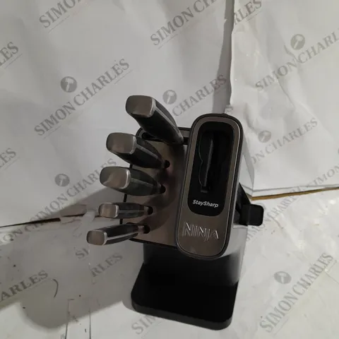 NINJA FOODI STAYSHARP 5 PIECE KNIFE BLOCK WITH INTEGRATED SHARPENER K32005UK
