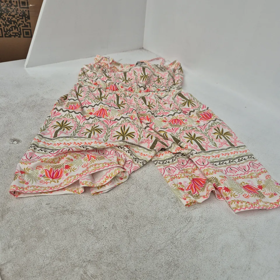 BONMARCHÉ WOMEN'S FLORAL SUNDRESS, PALM PRINT, UK 14