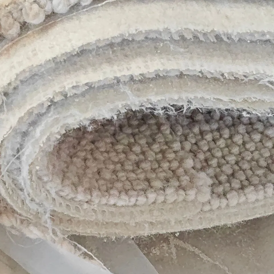 QUALITY BAGGED AND ROLLED NATURAL DWELLINGS CARPET IN WHISP - APPROXIMATELY LENGTH 8.6M WIDTH 5M