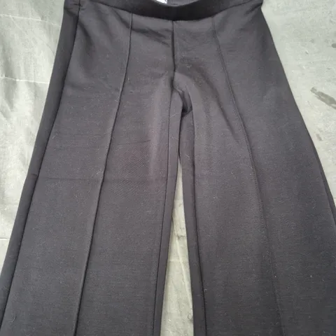 BERSHKA BLACK WIDE-LEG TROUSERS – WOMEN'S, EU S (US 5)