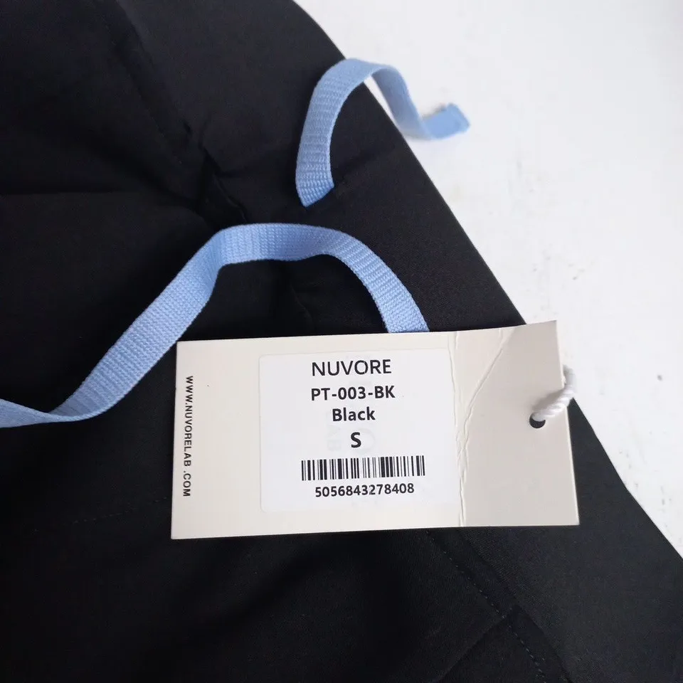 NUVORE BLACK PANTS PT-003-BK, SIZE S (UK)