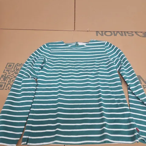 FAT FACE YOUNG CREW STRIPED LONG-SLEEVE TOP SIZE 10/11