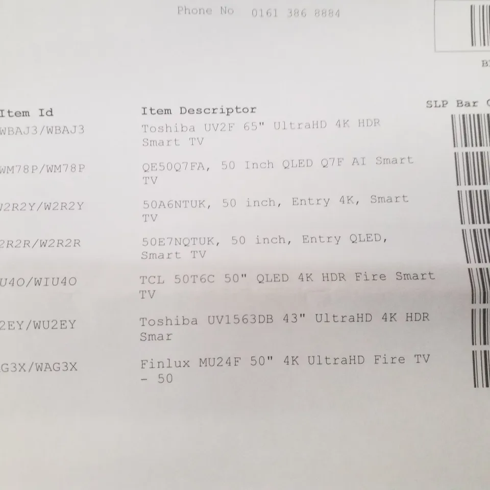 PALLET CONTAINING 7 DAMAGED TVS
